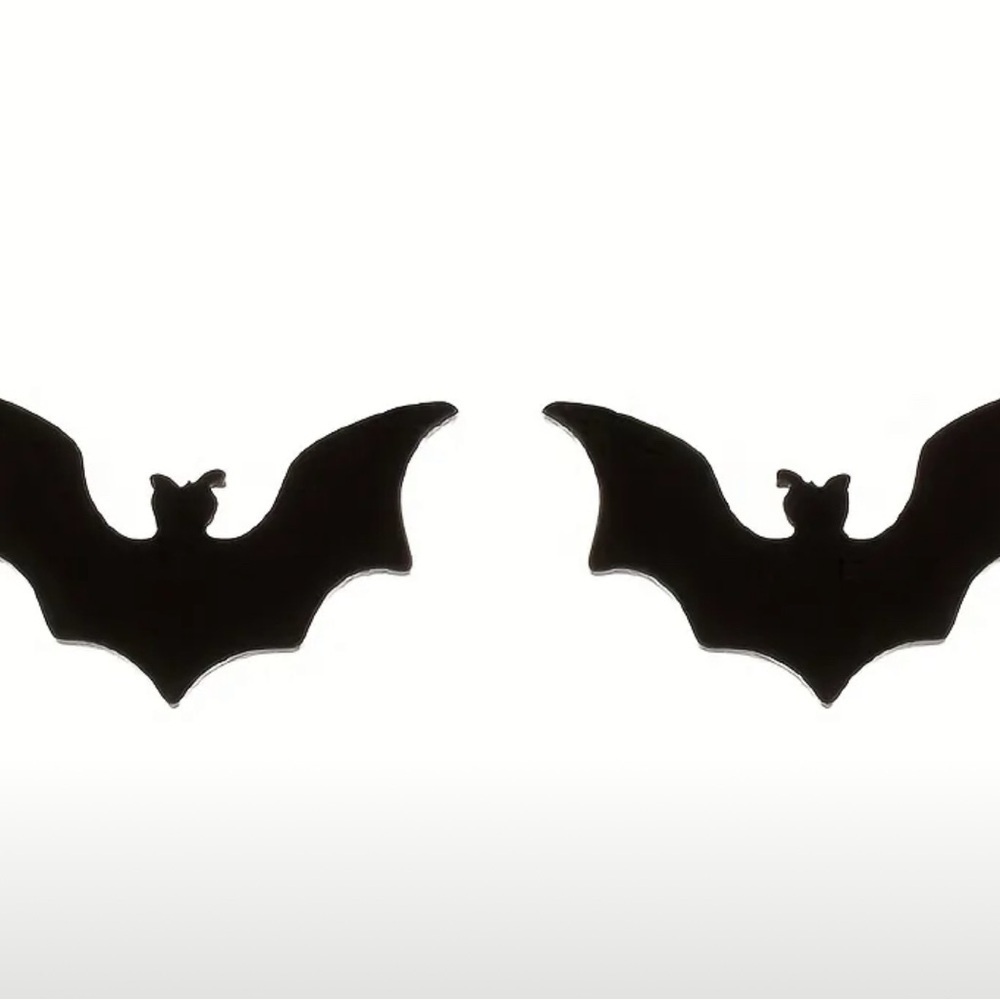 Black Bat stainless steel stud Earrings